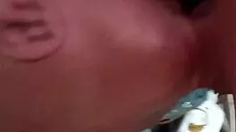 pussy and throat getting fucked in close-up amateur scene