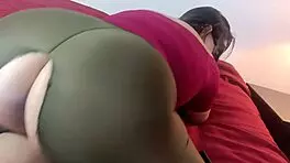 my wife's chubby friend seduces me with her huge cameltoe, then sucks my dick