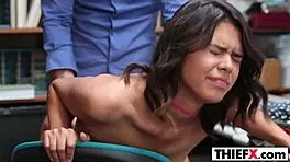 Spread those hot legs wide to dodge the burglar's monster cock!