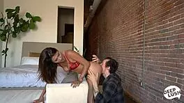 Adria Rae goes wild on cock, exploding with creampie! 😜