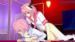 Mash kyrielight and astolfo intense sex in fate grand order hentai