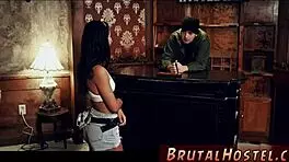 Poor little latina teen gina endures hard metal bondage in hd