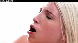 petite blonde feels overwhelmed by huge cock she's enduring