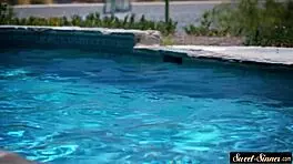 Stepsister gets banged from behind and squirts cum everywhere!