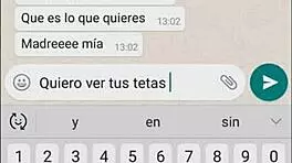 My sister-in-law's whore sends everything on whatsapp