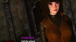 i love this cute teen in big tits outfit playing hentai game