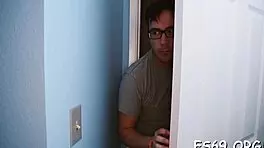 Deepthroat my cock, you legal slut, he commands the teen wench.