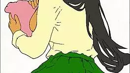 Ebony Student Gets Hot Black Dick in School Uniform Hentai!