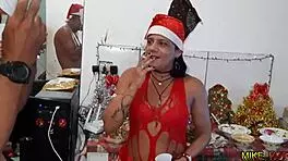 wife's slut calls guys for christmas fuck fest