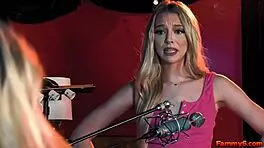 Chloe And Lily Licking Pussies With Strapon!