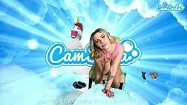 Dude, this petite blonde teen 18+ cums hard in VR masturbation! 😍