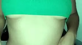 Sexy latina strips nude on webcam at home