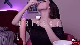 Sexy teen guides your jerk off with blowjob and dildo toys