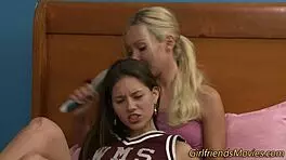 Why is that cheerleader tribbing so passionately? It's hot!