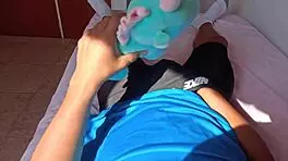 colegiala llega cansada de clase y su pervertido tio la recive con la polla dentro de co�o caliente humedo y apretado culo