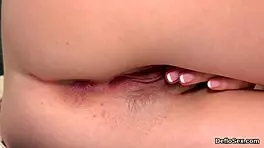 Tempting cutie enjoys close-up pleasure until climax