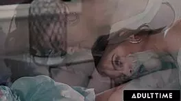 adult time - cute teen leana lovings moans during kissing