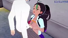 Nemona says, Let's have intense sex with Nemo and Iono Nanjamo in Pokemon hentai.