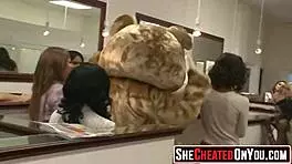 25 party whores sucking monster cock at night club