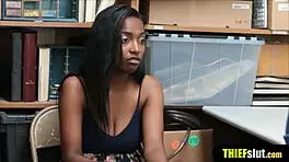 Hot Ebony Teen Punish Fucked On Cctv After Shoplifting