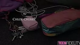 In this interracial hardcore scene, Teenfidelity's big black cock breeds tiny 18+ Chloe Cherry with a creampie.