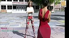 Is the wife watching her stepmother with the teen?