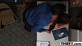 Wow, hard dick slams nubile stealer in garage! 😈