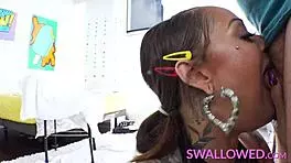 Swallowed Holly Hendrix Gets a Deepthroat Workout with Big Cock