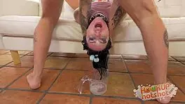 cute internet girl cant stop puking on cock