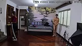 Mariana and Rebeca prepare for spicy uncensored scene