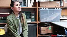 Petite Asian Teen 18+ Thief Fucks Her Way Out Of Trouble