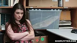 She lets the security guard fuck her after getting caught shoplifting.