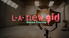 sexy brunette shows body in casting interview, posing solo for photoshoot with lesbian mommy vibe