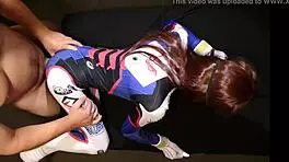 Overwatch Cosplay - Tiny D Va Moans On Super Thick Cock And Gets No Mercy From Somegirth