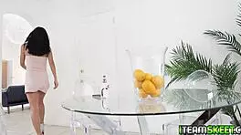 honey, whip that huge dick out and jerk him off real good in bed