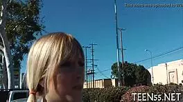 tiny teen sucks huge ramrods in hardcore porn