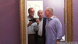 Old Granny's Passionate Spreading for Step Daddy