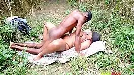 Indian Wife Enjoys Doggystyle Sex Outdoors with Big Ass