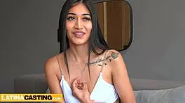 Tight Latina Teen Gets Big Cock Railing In Fake Casting Close-Up Scene