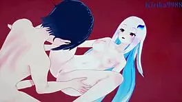 Lize Helesta and Salome engage in intense sex in Nijisanji VTuber hentai.