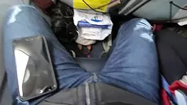 Teen gives blowjob on public airplane