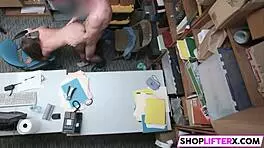 Shoplifting gal brooke gets caught and sucks big dick