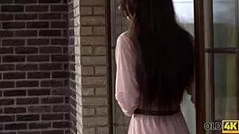 Old man shares passionate sex with young fiancee