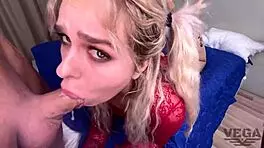 I casually fucked my stepsister on the parents' bed and finished on her face