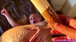 i'm doin candle masturbation with waxplay on my horny teen body