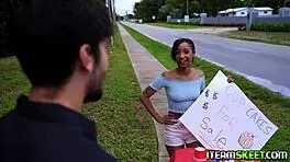 I watched pervert stud bang sexy teen 18+ Alicia Reigns on couch