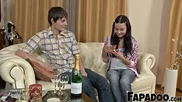 Unbelievable! European amateurs screw hard without a condom!