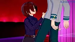 Shino and tomoko seduce izuku intensely