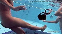 katrin and lucy, those underwater babes, bathing and shaving in the shower!