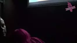 Teen gets facial in tight cinema pussy.